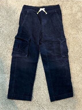 Mini Boden Corduroy Cotton Navy Cargo Pants Size 7